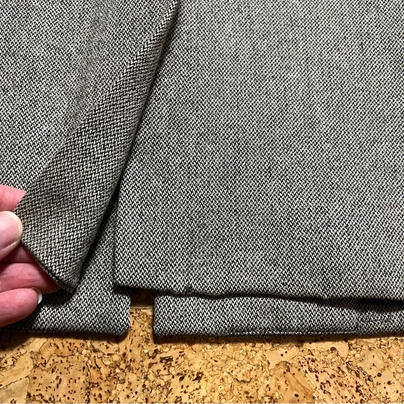 Lauren Ralph Lauren Wm’s Vintage Wool Tweed Leather Collar Long Blazer Jacket - Picture 11 of 15